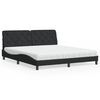 vidaXL Bed met matras fluweel zwart 180x200 cm
