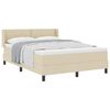 vidaXL Boxspringbed met hoofdeinde Cr&egrave;me 200 x 160 cm Stof