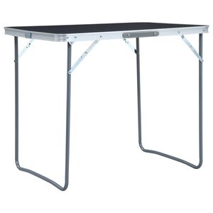 vidaXL Campingtafel inklapbaar met metalen frame 80x60 cm grijs