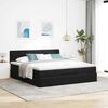 vidaXL Ottoman bed met matras 200x200 cm fluweel zwart