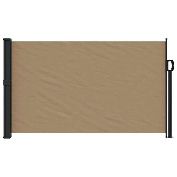 vidaXL Windscherm uittrekbaar 120x600 cm taupe