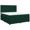 vidaXL Boxspring met matras fluweel donkergroen 200x200 cm