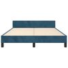 vidaXL Bedframe zonder matras 140x200 cm fluweel donkerblauw