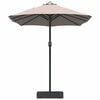 vidaXL Tuinparasol Taupe 385 x 209 x 244 cm Stof