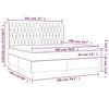 vidaXL Boxspring met matras en LED fluweel zwart 180x200 cm