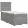 vidaXL Boxspringbed met matras Lichtgrijs 100 x 200 cm Stof