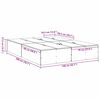vidaXL Opbergbedframe met opslag Zwart Eiken 140 x 200 cm Bewerkt hout