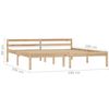 vidaXL Bedframe met 4 lades massief grenenhout 180x200 cm