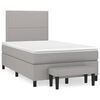 vidaXL Boxspring met matras stof lichtgrijs 120x200 cm