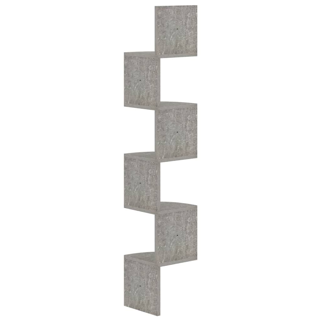 vidaXL Hoekwandschap 20x20x127,5 cm spaanplaat zwart
