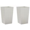 vidaXL Plantenbakken 2 st 45x45x75 cm roestvrij staal