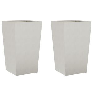 vidaXL Plantenbakken 2 st 45x45x75 cm roestvrij staal
