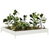 vidaXL Plantenbak verhoogd 100x100x18,5 cm staal wit