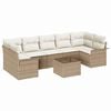 vidaXL Tuin Sofa Set met kussen 8 pcs Beige poly rattan