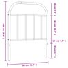 vidaXL Vervangend hoofdbord metaal wit 75 cm
