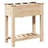 vidaXL Plantenbak Beige 71 x 37 x 76,5 cm Massief Vurenhout