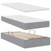 vidaXL Opslag bed met matras Lichtgrijs 200 x 200 cm Nep Leer