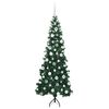 vidaXL Hoek Kunstkerstboom met 300 LED Groen 180 cm PVC en Metaal