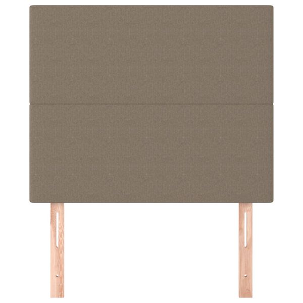 vidaXL Hoofdbord taupe 90x5x118/128 cm Stof