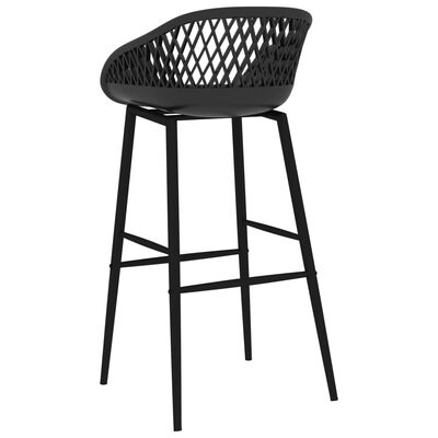 vidaXL Barstoelen 4 st zwart