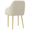 vidaXL Eetkamerstoelen 4 st fluweel cr&egrave;mekleurig