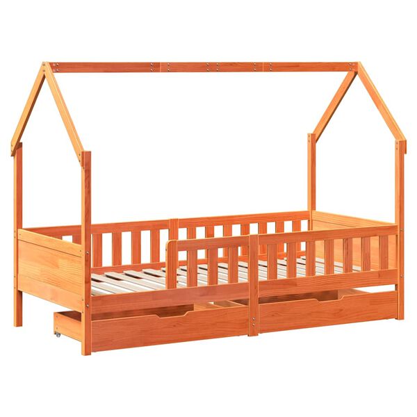vidaXL Kinderbedframe 90x200 cm massief grenenhout