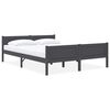 vidaXL Bedframe massief grenenhout grijs 140x200 cm