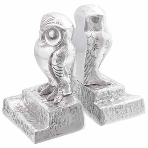 vidaXL Boekensteunen 2 st Zilver 12 x 9 x 19 cm Aluminium