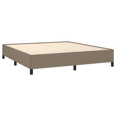 vidaXL Bedframe zonder matras stof taupe 180x200 cm