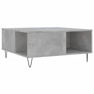 vidaXL Salontafel 80x80x36,5 cm bewerkt hout betongrijs
