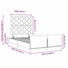 vidaXL Bedframe met hoofdeinde Lichtgrijs 100 x 200 cm Stof