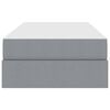 vidaXL Opbergbed met matras Lichtgrijs 100 x 200 cm Polyester