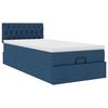 vidaXL Ottoman bed met matras 90x190cm stof blauw