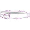 vidaXL Bedframe met lades bewerkt hout betongrijs 180x200 cm