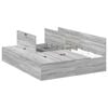 vidaXL Opbergbedframe Grijs Sonoma 135 x 190 cm Bewerkt hout