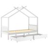 vidaXL Kinderbedframe met lades massief grenenhout 90x200 cm wit