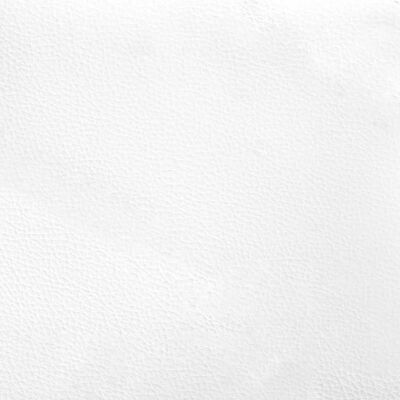 vidaXL Bedframe met hoofdbord kunstleer wit en zwart 140x190 cm