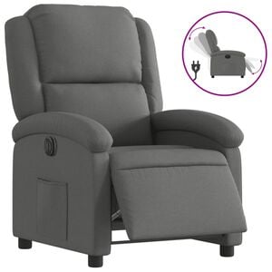 vidaXL Fauteuil elektrisch verstelbaar stof donkergrijs