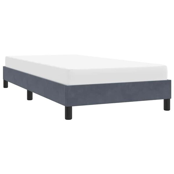 vidaXL Bedframe zonder matras 80x210 cm fluweel donkergrijs