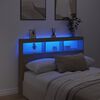 vidaXL Hoofdbordkast met LED-verlichting 140x17x102 cm sonoma eiken