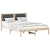 vidaXL Bedframe Donkergrijs 140 x 200 cm Massief grenenhout