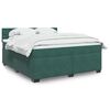 vidaXL Boxspring met matras fluweel donkergroen 180x200 cm