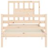 vidaXL Bedframe met hoofdbord massief hout