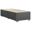 vidaXL Boxspring met matras stof donkergrijs 90x200 cm