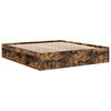 vidaXL Bedframe gerookt eikenkleurig 180x200 cm Super King Size