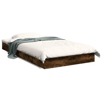 vidaXL Bedframe zonder matras hout gerookt eikenkleurig 100x200 cm