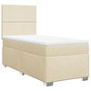 vidaXL Boxspring met matras stof cr&egrave;mekleurig 90x190 cm
