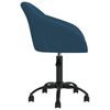 vidaXL Eetkamerstoelen draaibaar 2 st fluweel blauw