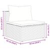 vidaXL 5-delige Loungeset met kussens poly rattan zwart