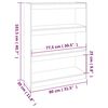 vidaXL Boekenkast/kamerscherm 80x30x103,5 cm massief grenenhout wit